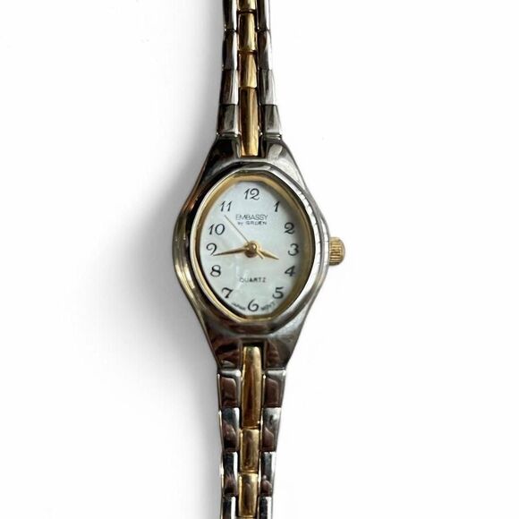 Embassy Vintage Mixed Metal Golf and Silver Antique Watch - Picture 1 of 7